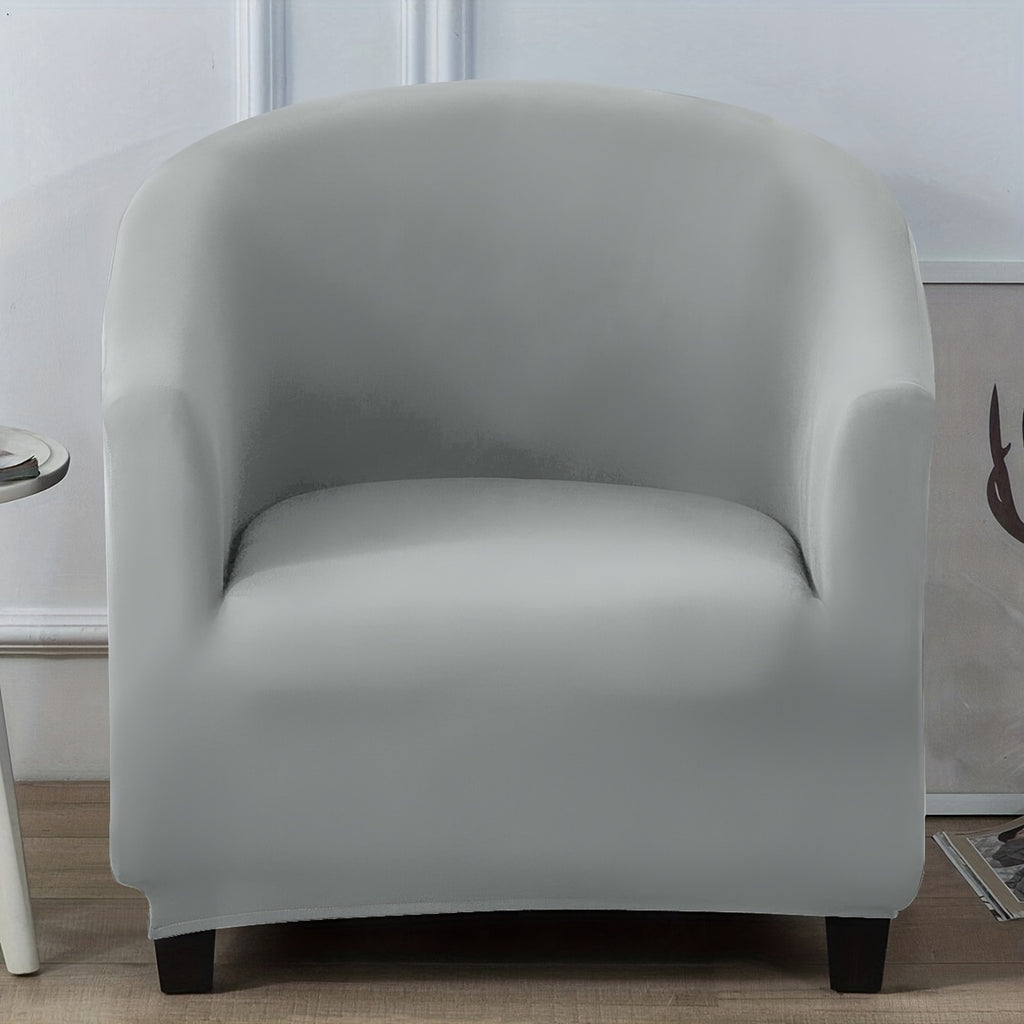 Housse de canapé extensible en fibre de lait pour fauteuil, mise en situation