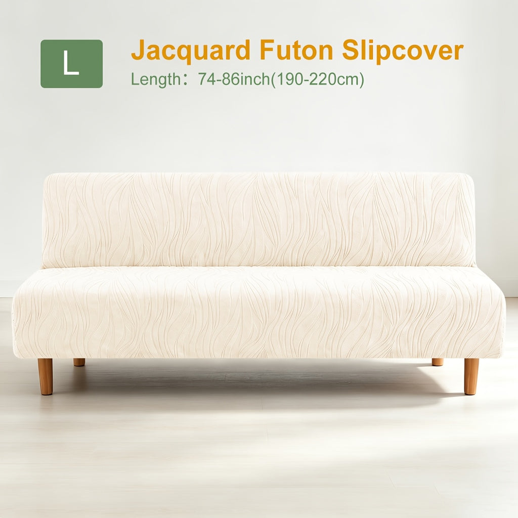 Housse d'accoudoir extensible en polaire jacquard sans accoudoirs, vue de dos