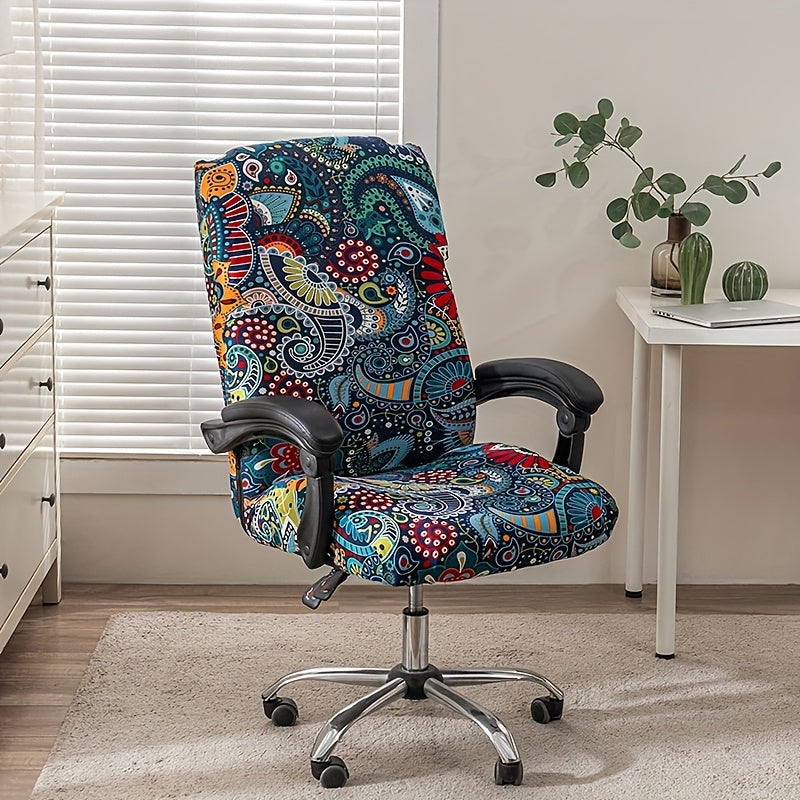 Housse de chaise extensible en polyester à fermeture éclair — détail de la matière : polyester Image