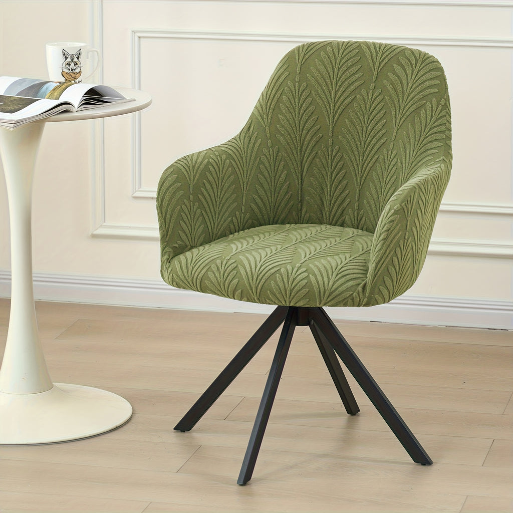 Housse de chaise extensible en polaire jacquard, vue d'ensemble