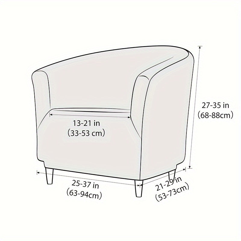 Housse de fauteuil épaisse extensible en polaire jacquard pour fauteuil, vue de dos