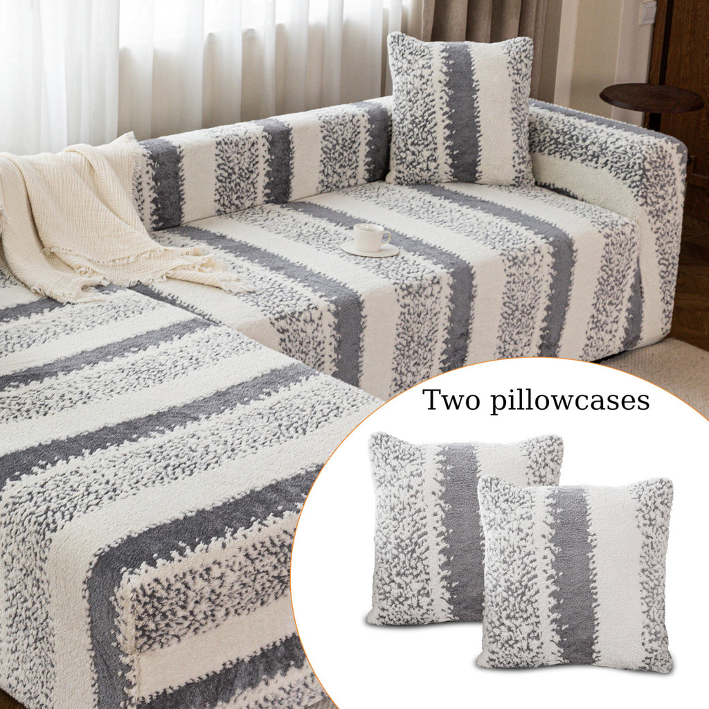 Housse de canapé extensible en polyester antidérapante, vue de dos