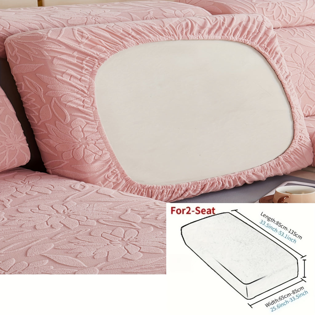 Housse de canapé extensible en polaire jacquard antidérapante, visuel produit