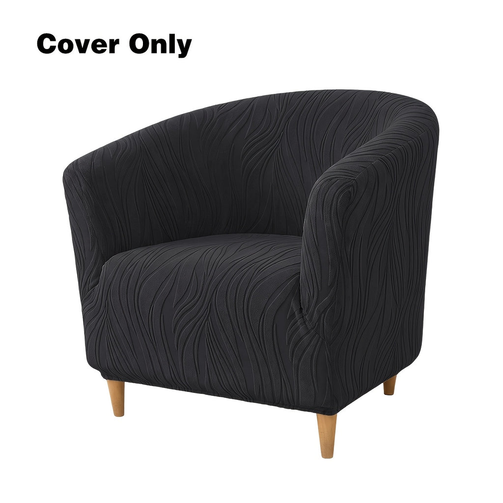 Housse de canapé extensible en polaire jacquard antidérapante pour fauteuil, mise en situation