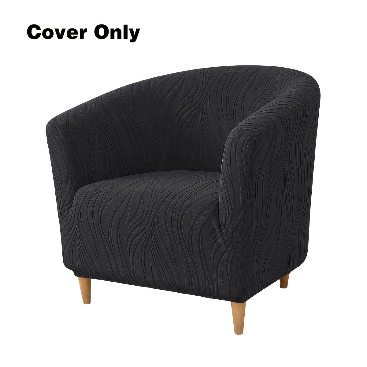 Housse de canapé extensible en polaire jacquard antidérapante pour fauteuil, mise en situation