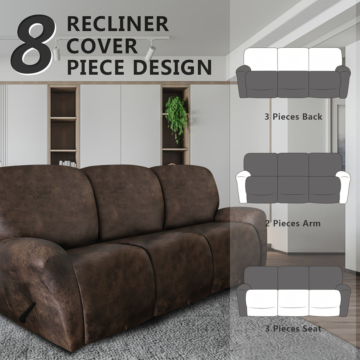 Housse de canapé extensible en fibre de lait, visuel produit