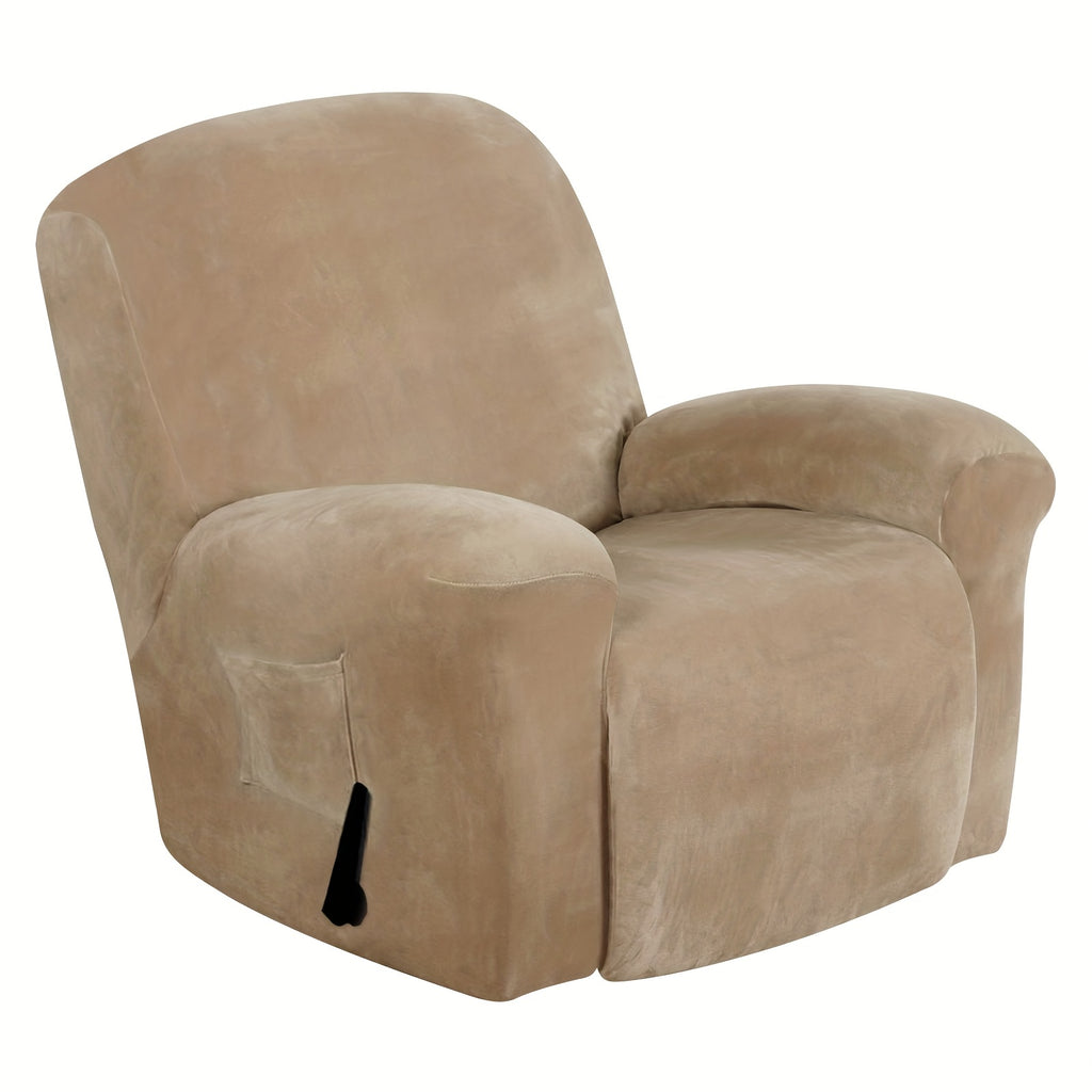Housse de fauteuil épaisse extensible en velours, visuel produit