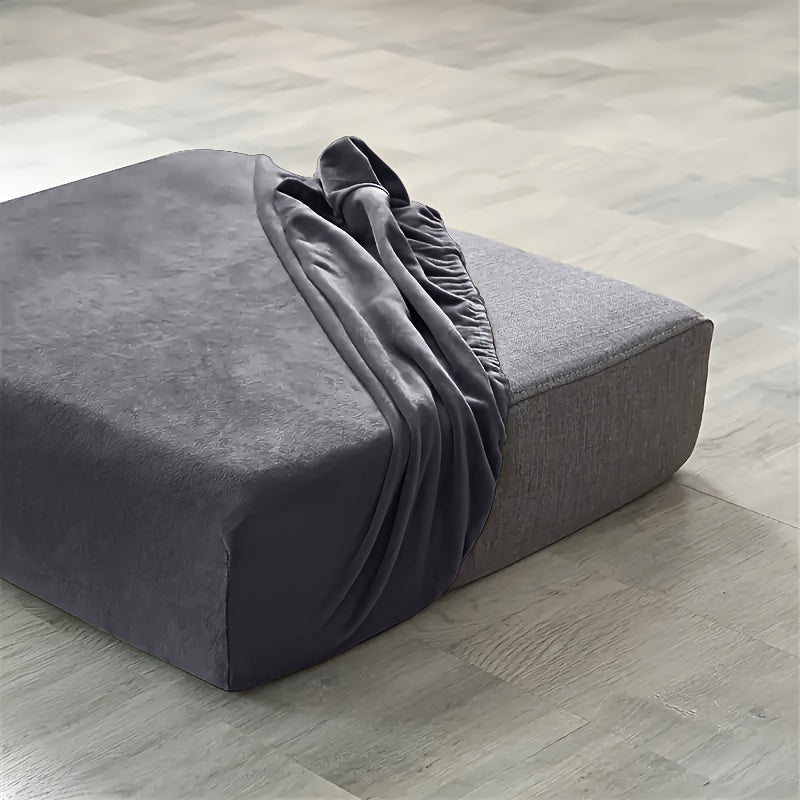 Housse de coussin épaisse extensible en velours, autre coloris