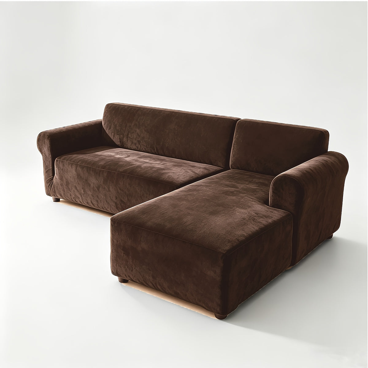 Housse de canapé extensible en velours jacquard, mise en situation