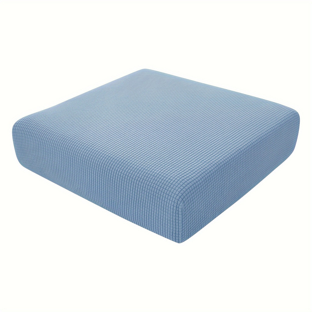Housse de coussin extensible en polyester, gros plan sur le tissu
