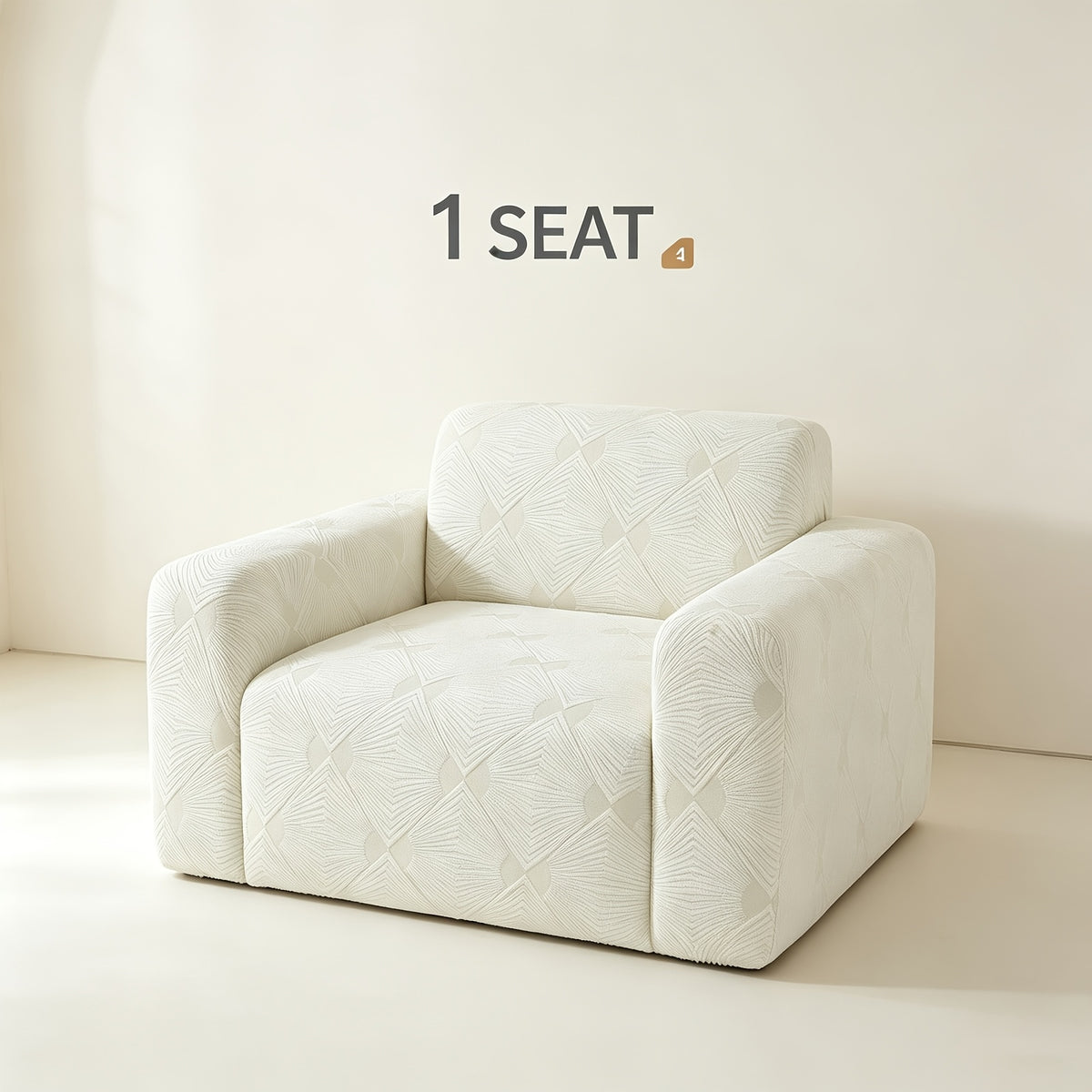 Housse de canapé extensible en polaire jacquard à rayures, détail de la finition