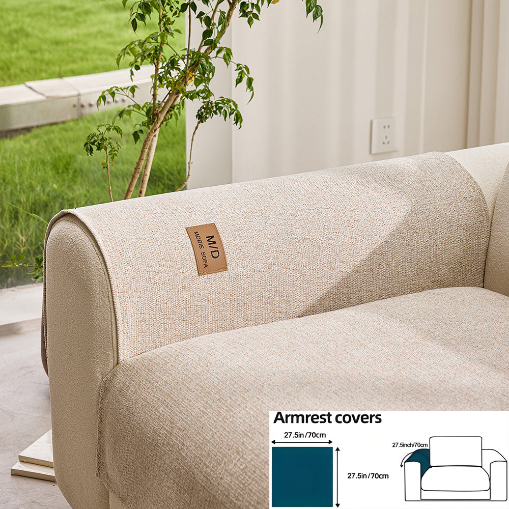 Housse de coussin épaisse en chenille en fils teints antidérapante à housses, autre coloris