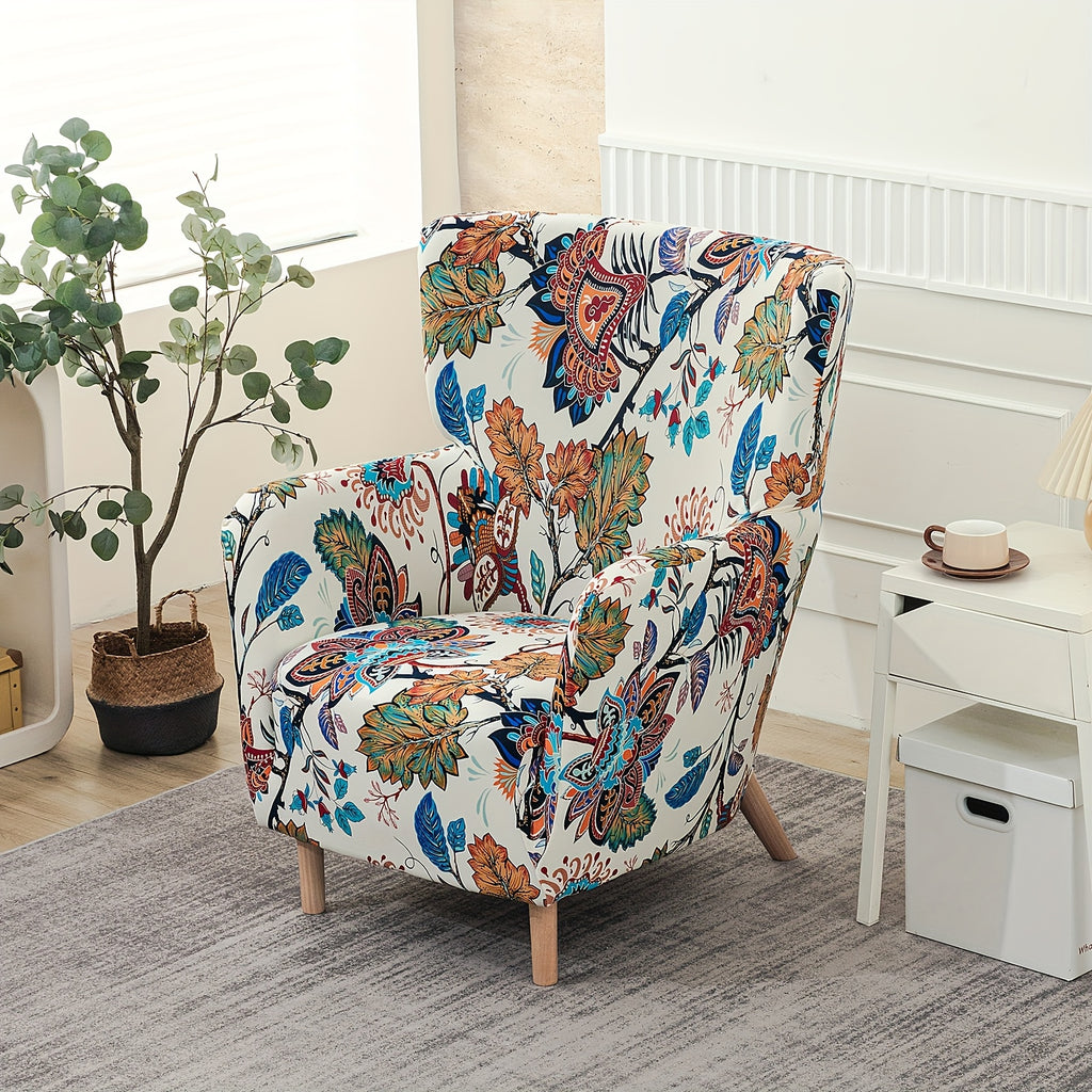 Housse de canapé extensible en fibre de lait d'esprit vintage, mise en situation