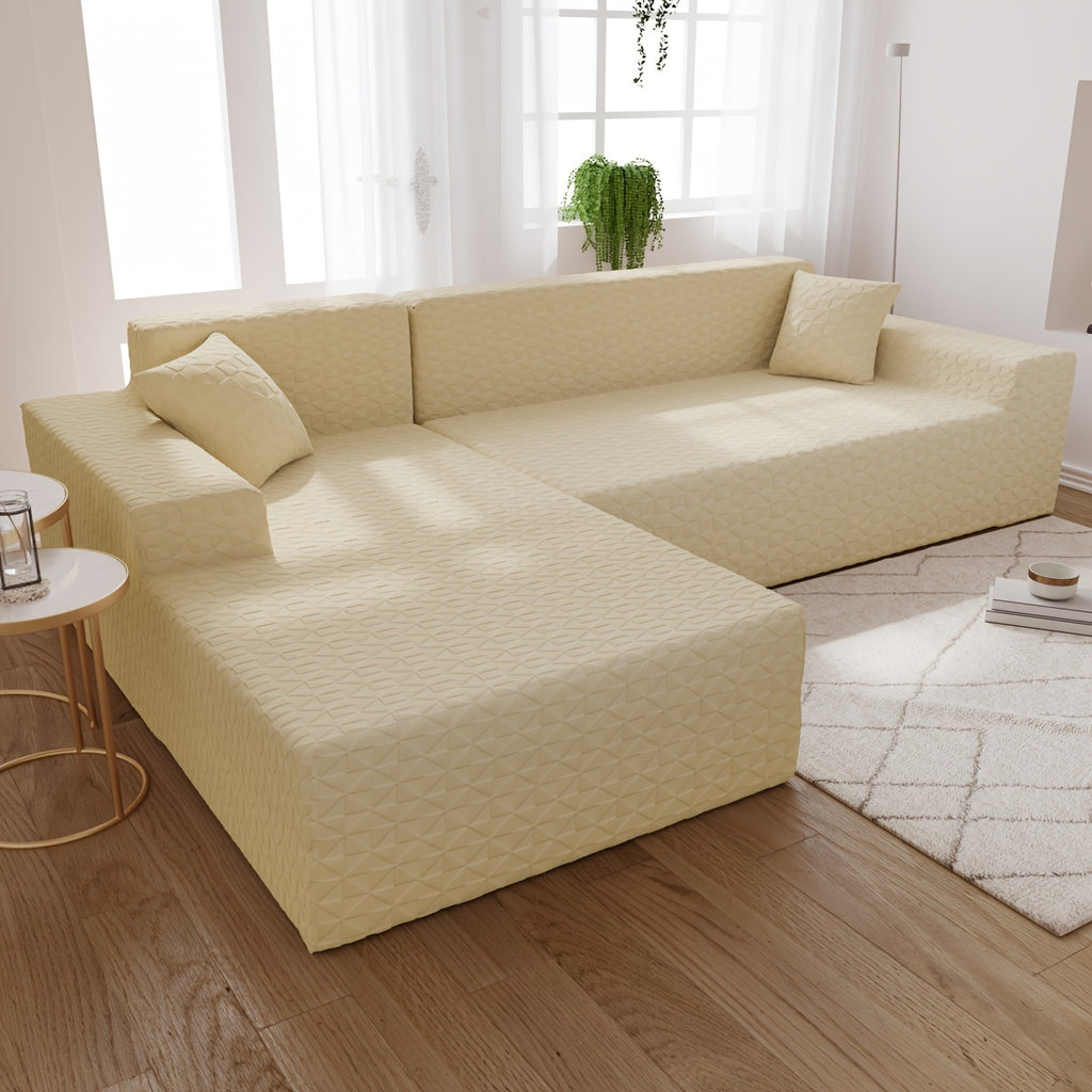 Housse de canapé épaisse extensible en polaire jacquard à housses séparées