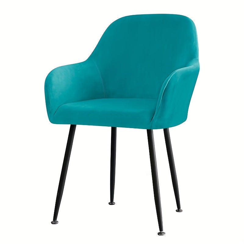 Housse de chaise épaisse extensible en velours, détail de la finition