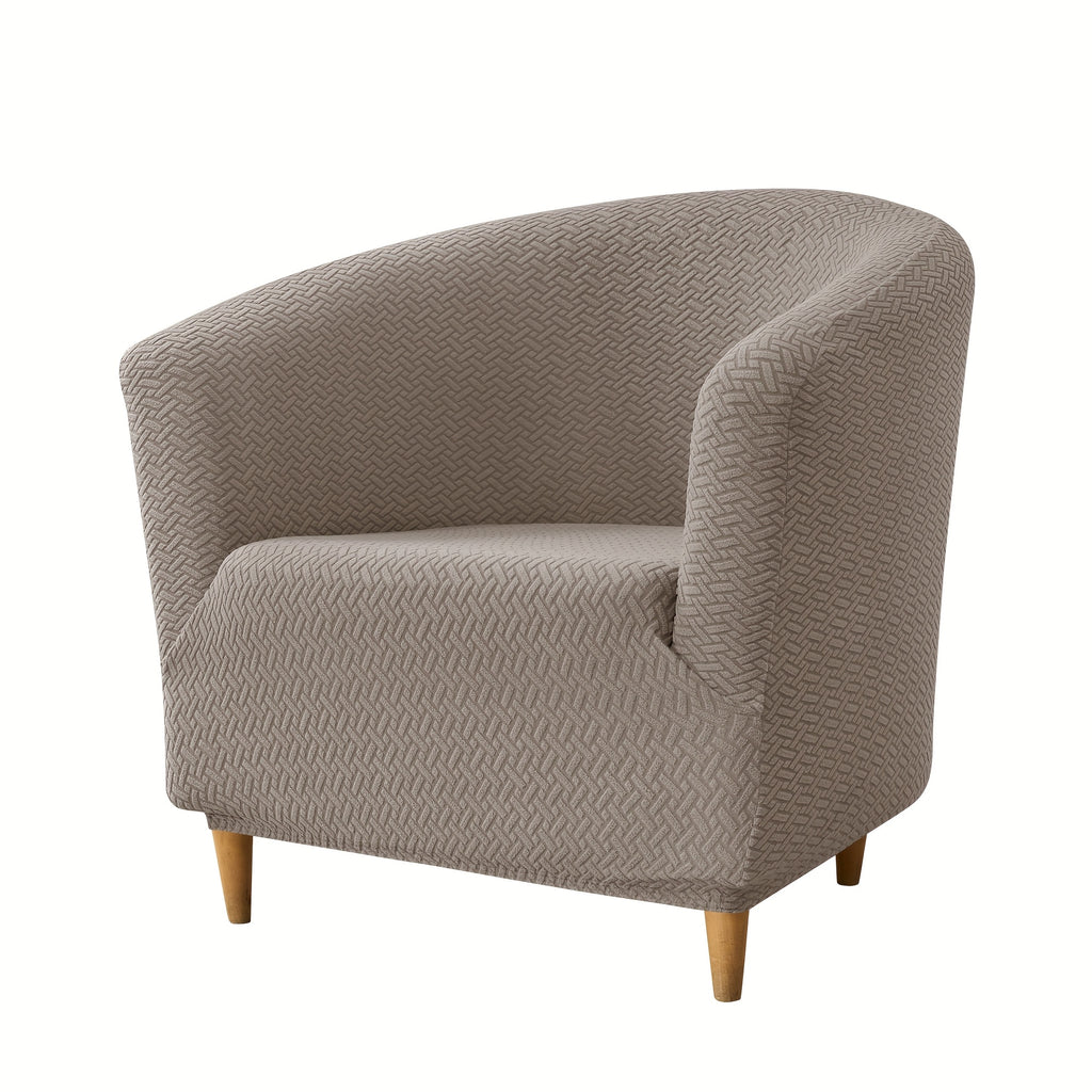 Housse de canapé extensible en polaire jacquard pour fauteuil, gros plan sur le tissu
