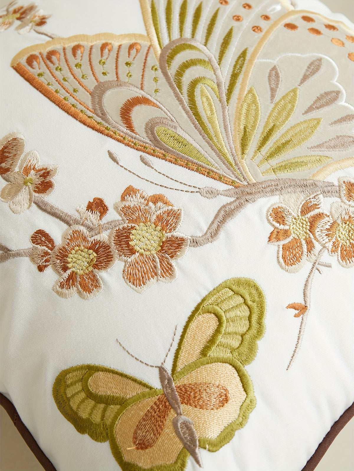 Housse de coussin d'esprit campagne, vue de dos