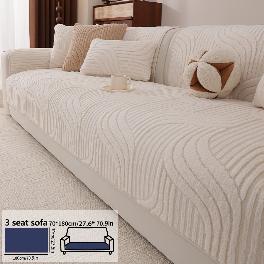 Housse de coussin épaisse en velours matelassée antidérapante d'esprit bohème, vue d'ensemble
