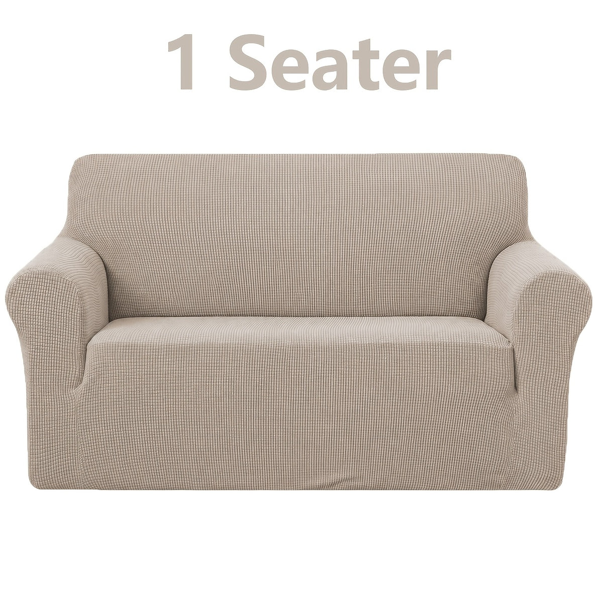 Housse de canapé extensible en polyester à carreaux, vue d'ensemble