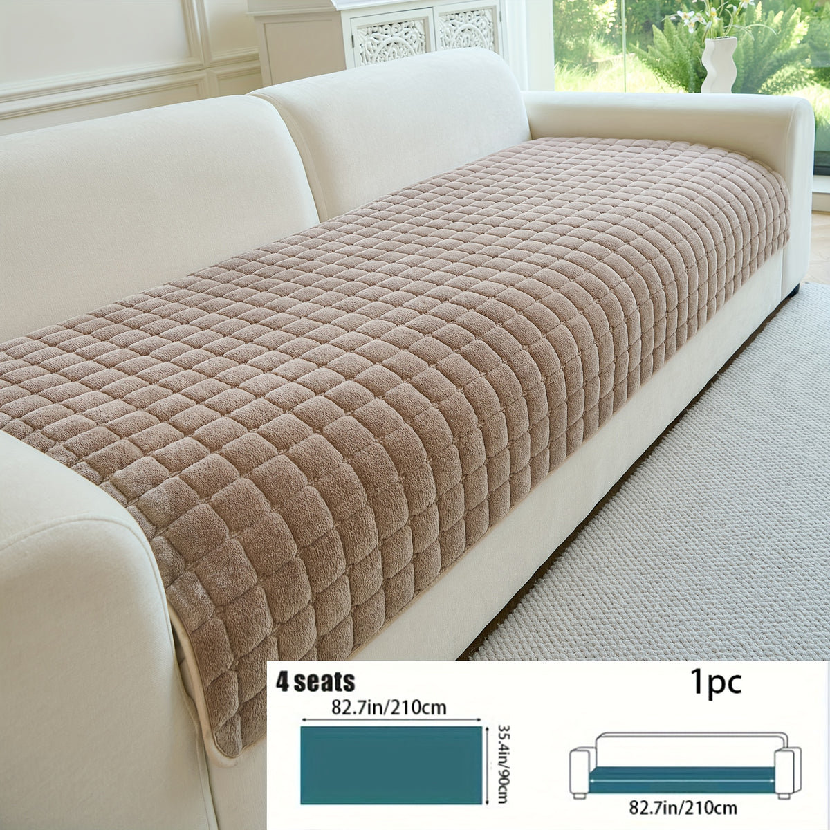 Housse de coussin matelassée, mise en situation