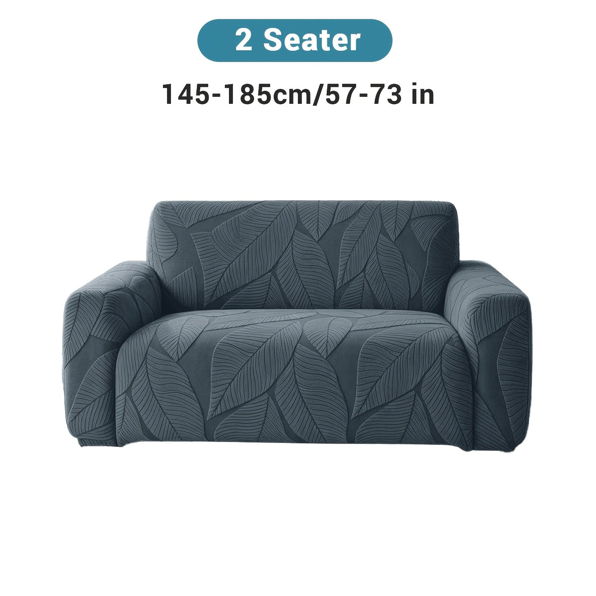 Housse de canapé extensible en polaire jacquard à motif feuillage, gros plan sur le tissu