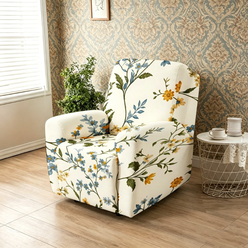 Housse de canapé légère extensible en fibre de lait imprimée antidérapante, compatible fauteuil