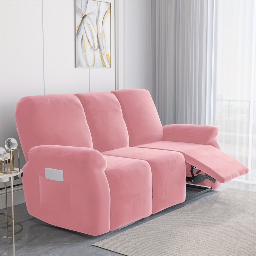 Housse de canapé épaisse extensible en velours, autre coloris