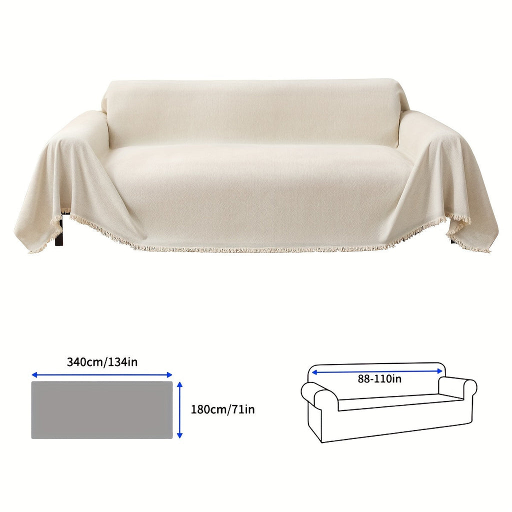 Housse de canapé, gros plan sur le tissu