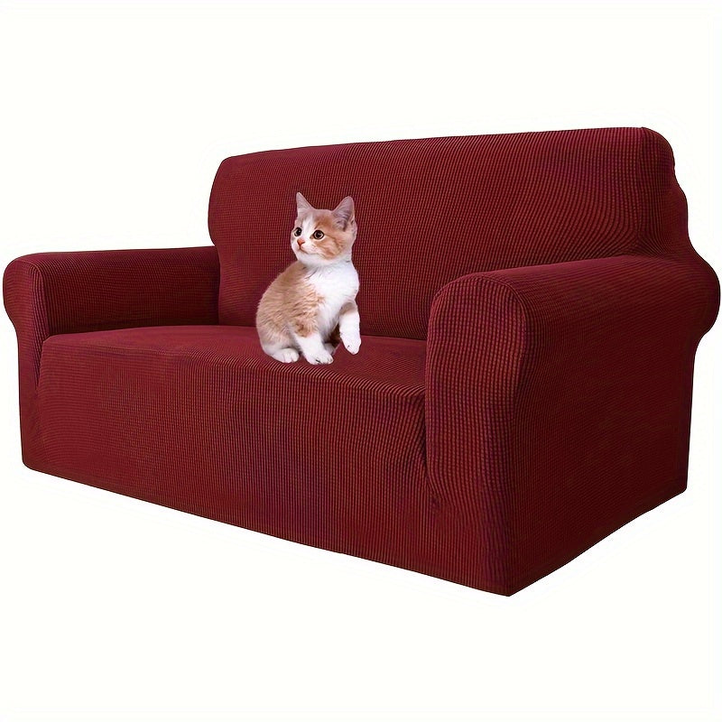 Housse de canapé épaisse extensible en polaire jacquard, compatible fauteuil, canapé deux places, canapé trois places