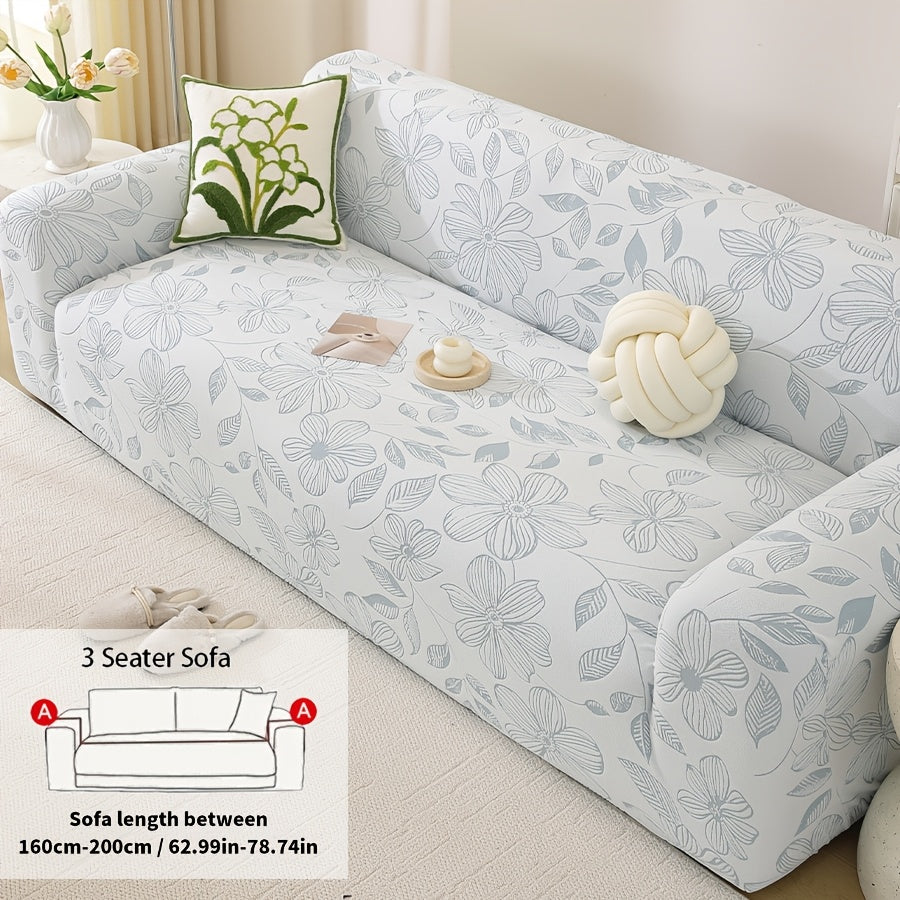 Housse de canapé extensible en polyester, détail de la finition