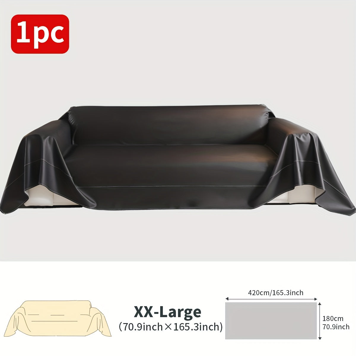 Housse de canapé épaisse en polyester, compatible fauteuil, canapé deux places, canapé trois places Image