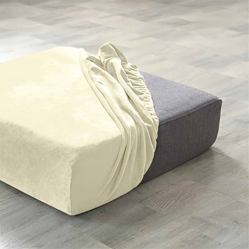 Housse de coussin épaisse extensible en velours, gros plan sur le tissu