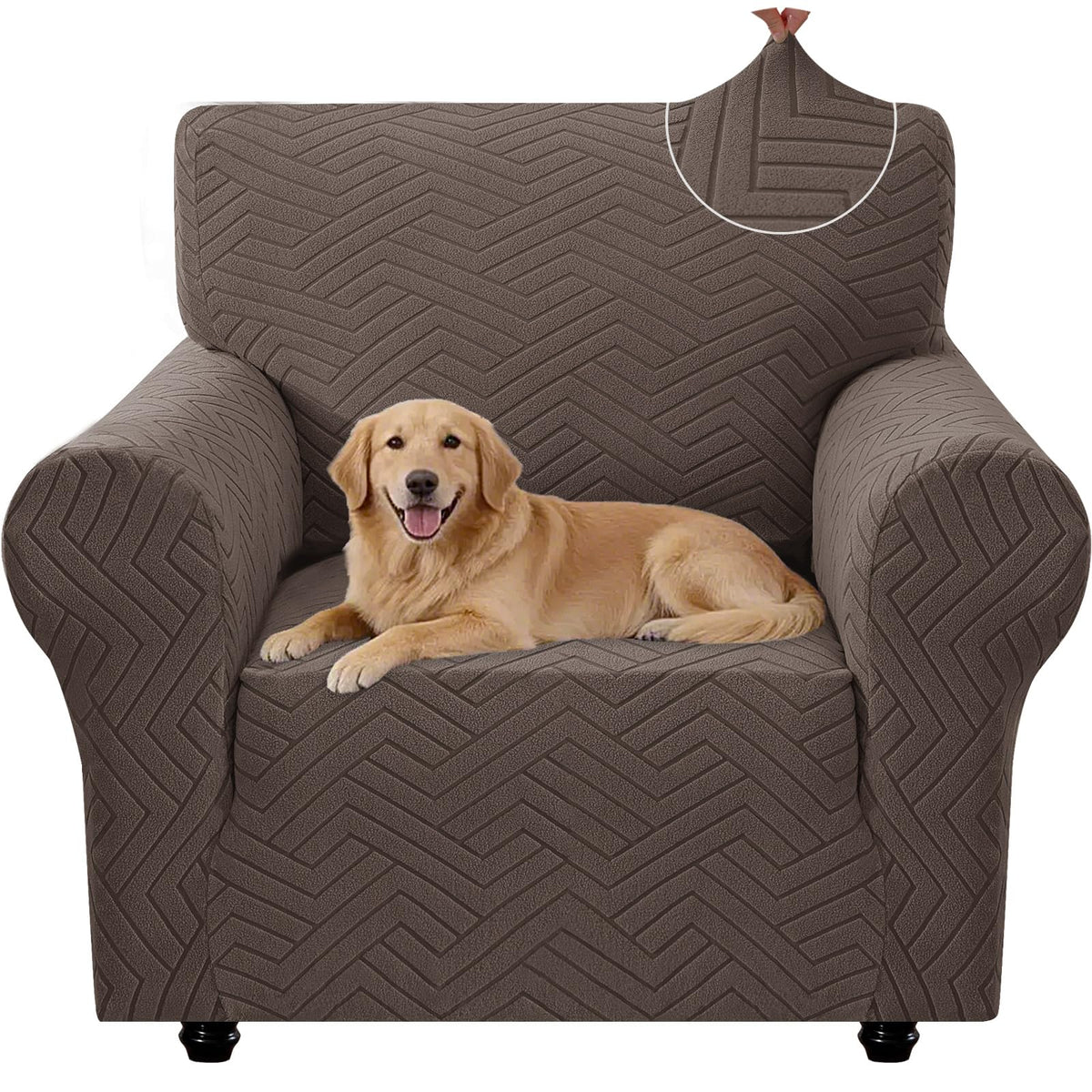 Housse de canapé épaisse extensible en polyester, vue de dos