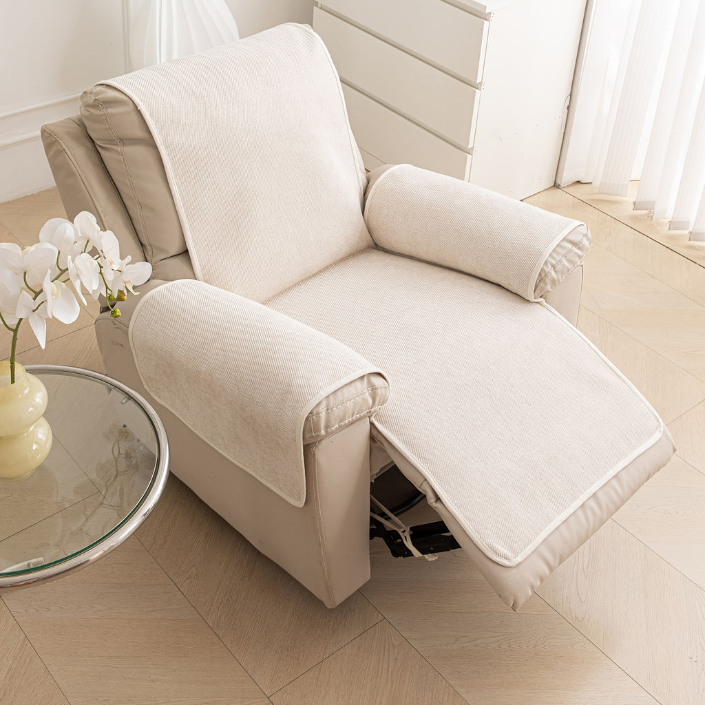 Housse de canapé en chenille antidérapante pour fauteuil, vue d'ensemble