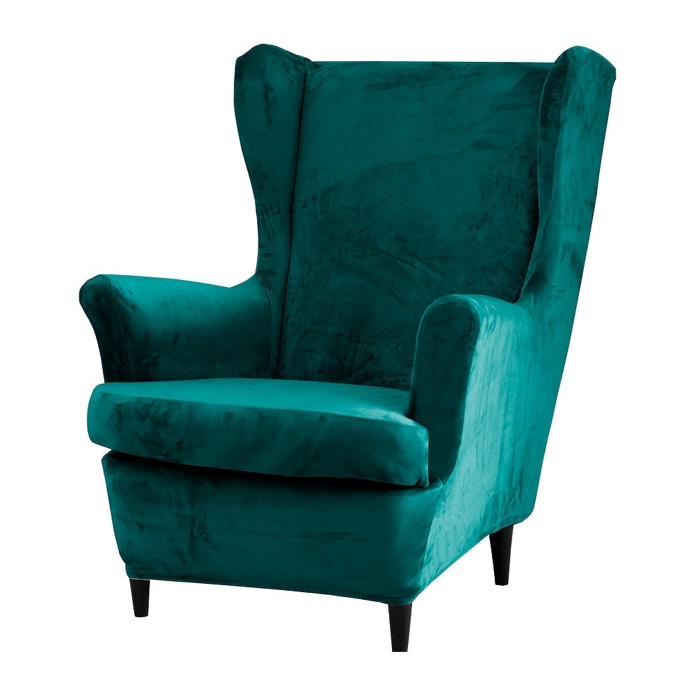 Housse de canapé épaisse extensible en velours pour fauteuil — détail de la matière : velours