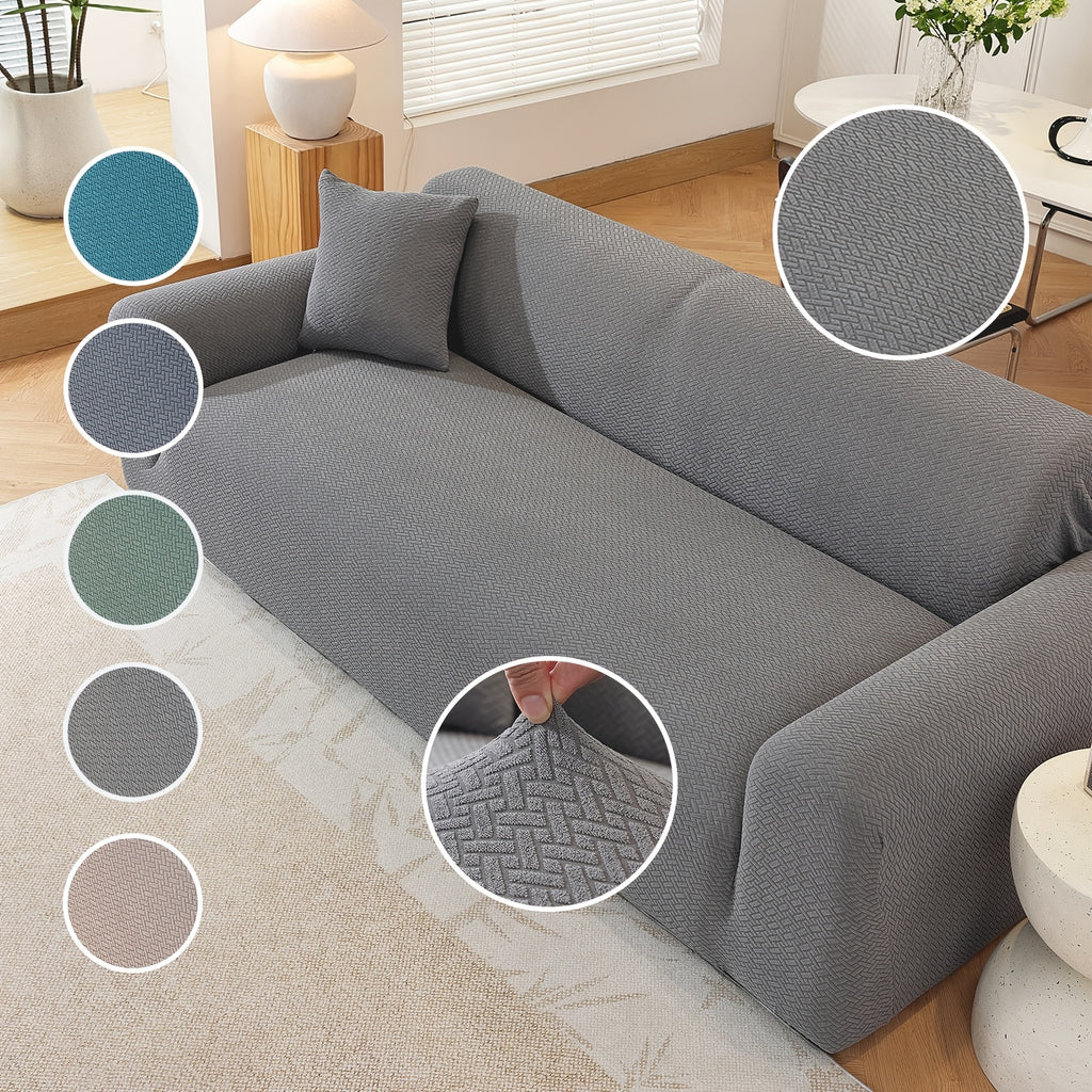 Housse de canapé épaisse extensible en polaire jacquard, autre coloris