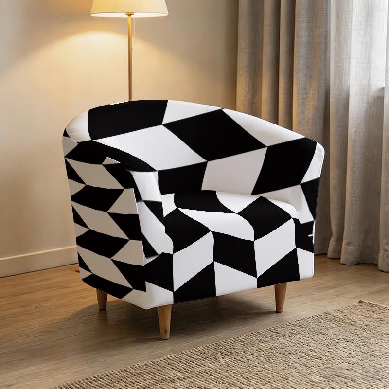 Housse de canapé légère extensible en fibre de lait matelassée à motif, gros plan sur le tissu