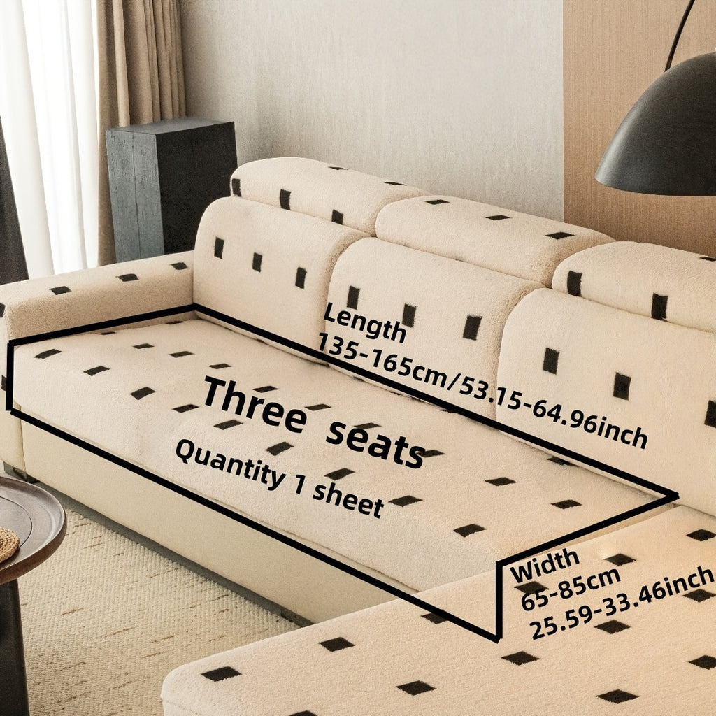 Housse de canapé extensible en velours à housses séparées au rendu glamour — détail de la matière : velours