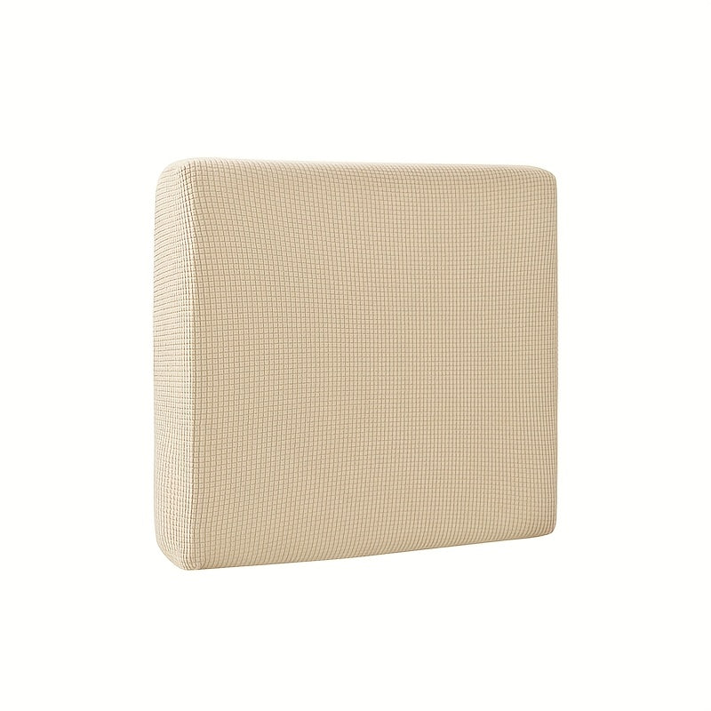 Housse de coussin extensible en velours côtelé jacquard, mise en situation