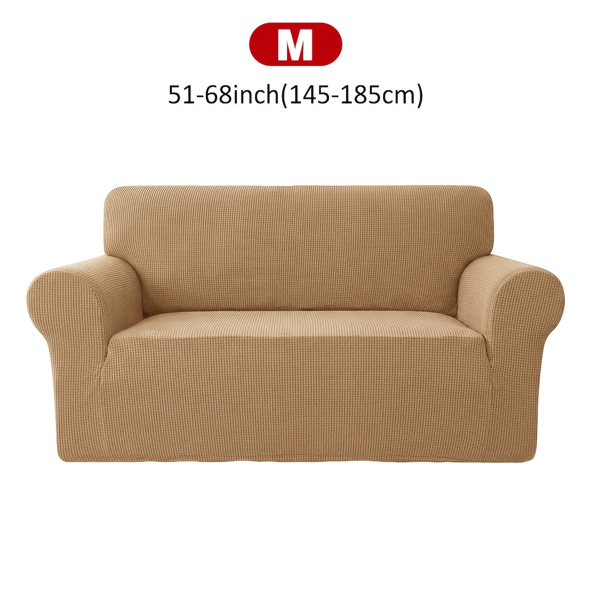 Housse de canapé extensible en velours côtelé jacquard à maille gaufrée, housse posée