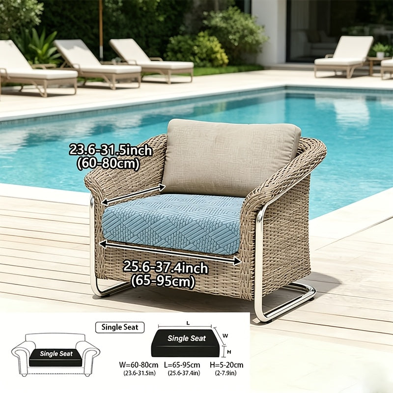 Housse de canapé extensible en polaire jacquard à housses séparées, vue d'ensemble