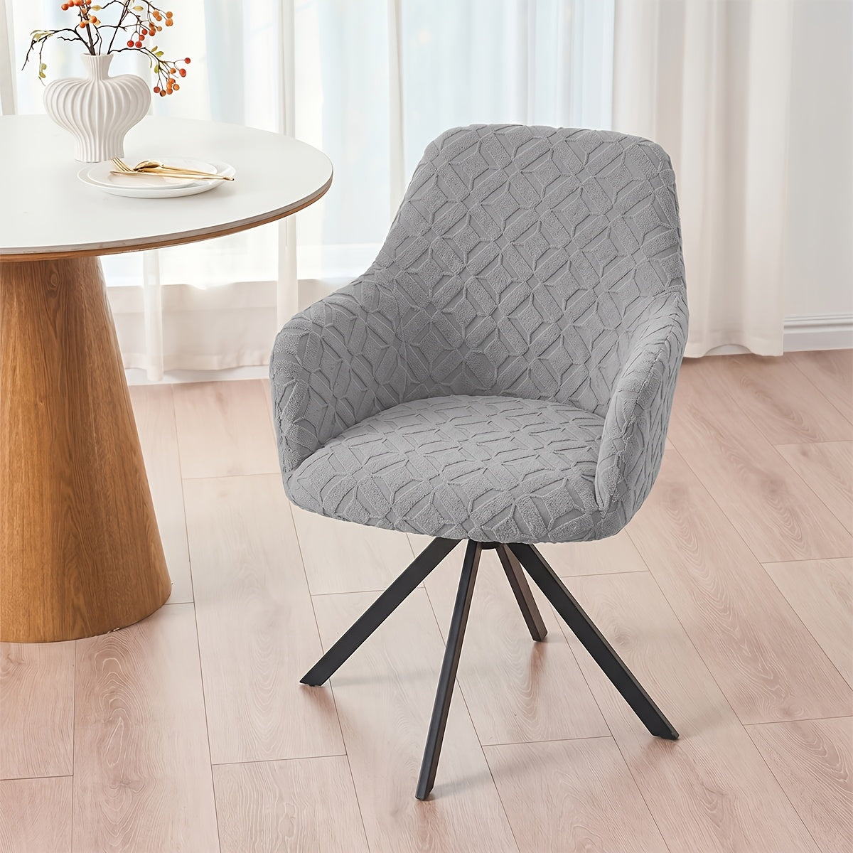 Housse de fauteuil extensible en polaire jacquard Image