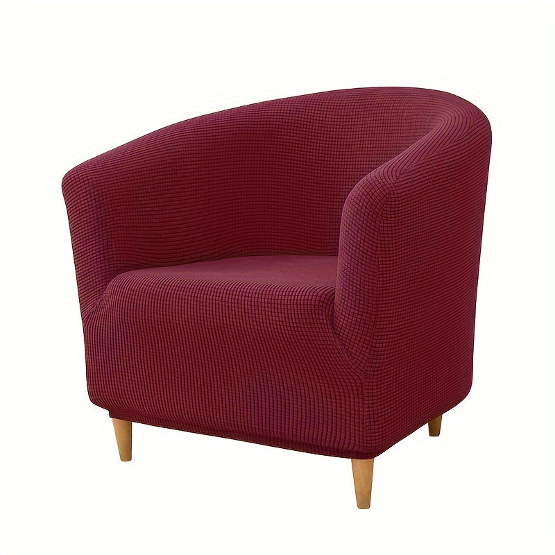 Housse de fauteuil épaisse extensible en polaire jacquard pour fauteuil, vue d'ensemble