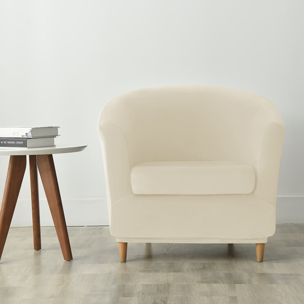 Housse de canapé extensible en velours à housses séparées pour fauteuil, compatible fauteuil
