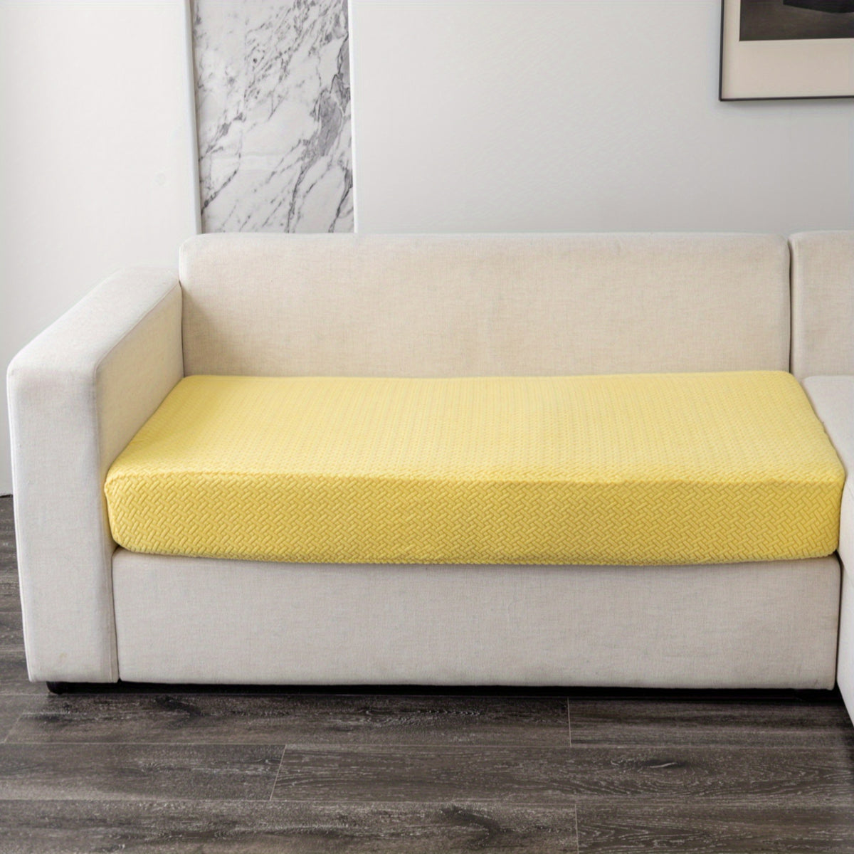 Housse de coussin extensible en polaire jacquard, autre coloris
