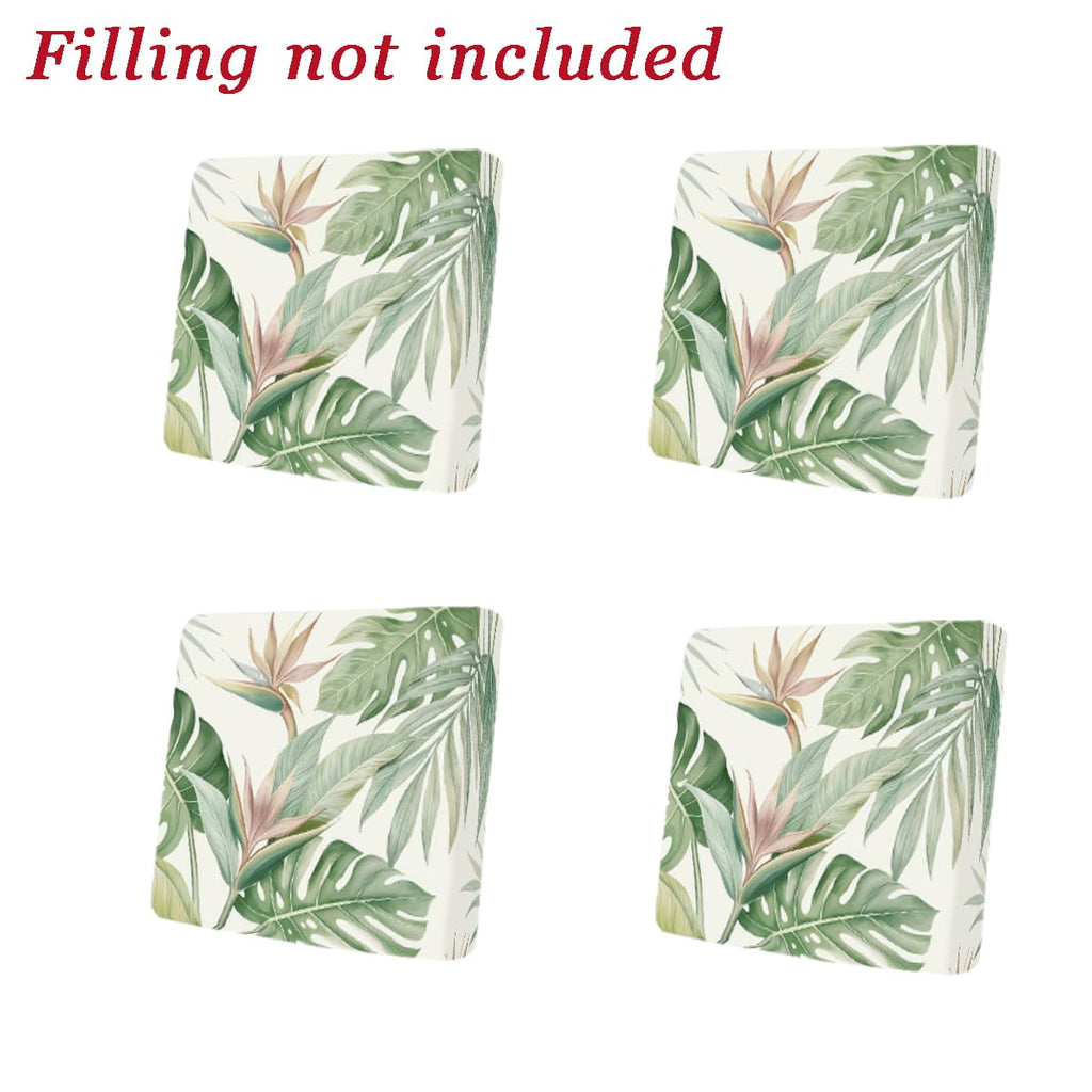 Housse de canapé en fibre de lait à motif tropical, tissu de 140 à 160 g/m²
