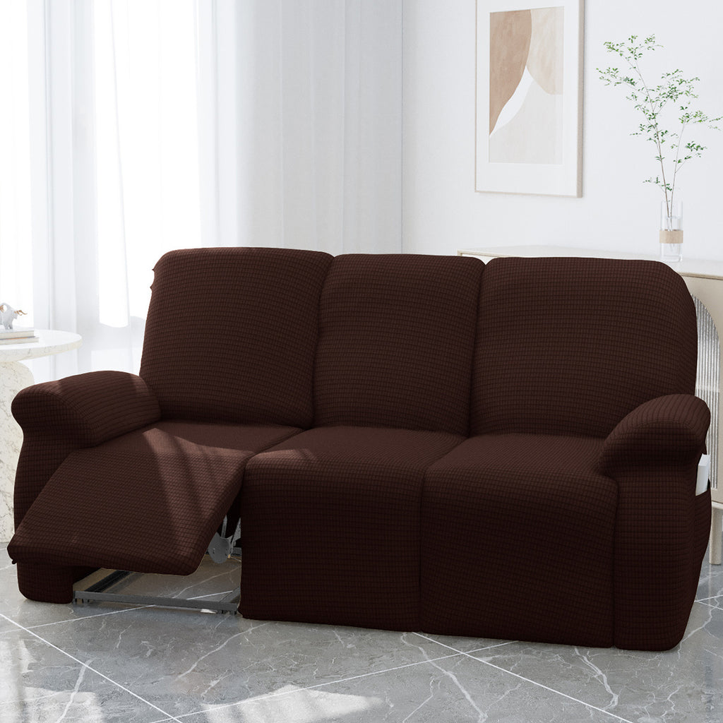 Protection de canapé extensible en polaire, gros plan sur le tissu