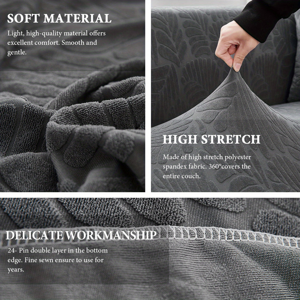 Housse de canapé légère en polyester antidérapante, détail de la finition