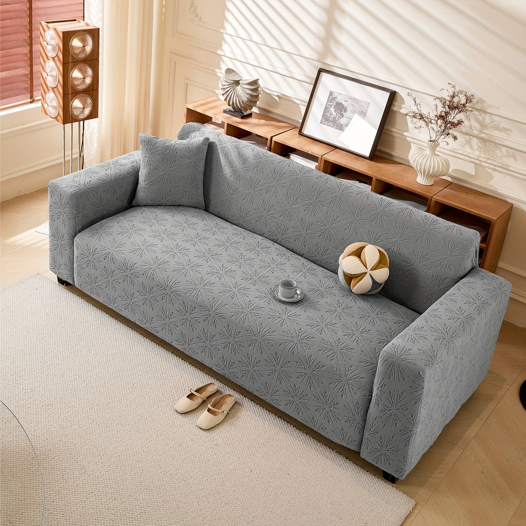 Housse de canapé épaisse extensible en polaire jacquard, compatible fauteuil, canapé deux places, canapé trois places