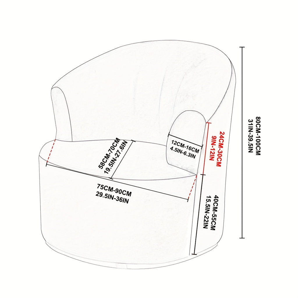Housse de chaise légère extensible en fibre de lait pour fauteuil, autre coloris